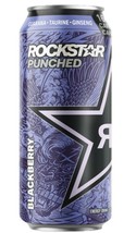 6 Cans Of Rockstar Punched Blackberry Energy Drink 16 oz Each -Free Shipping - £29.57 GBP