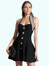 DEAT Fashion Womens Halter Rhinestone Party Dress 2024 - $135.99