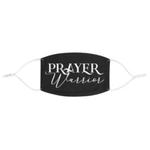 Prayer Warrior Black and White Graphic Text Fabric Face Mask - $20.72 CAD