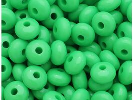 BeadTin Lime Opaque 14mm Cushion Plastic Craft Beads (40pcs) - $2.39