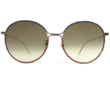 Gucci Sunglasses GG0395SK 003 Gold Green Red Round Frames with Brown Lenses - $186.78