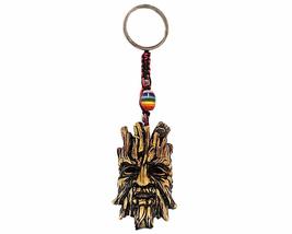 Tree Man Enchanted Forest 3D Figurine Keychain Multicolored Macramé Metal Ring - - £9.34 GBP