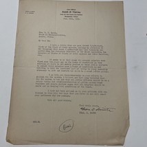 vintage Letter Smith &amp; Vidrine Law Firm Beaumont TX 1929 Chas D smith Po... - $39.63