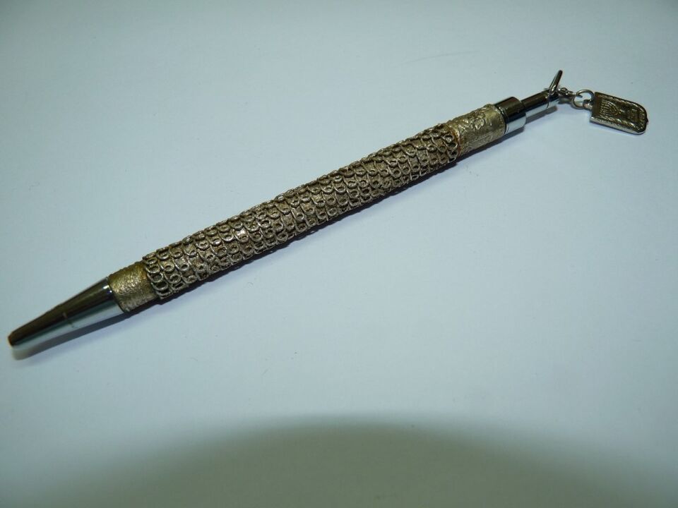 Vintage 1960&#39;s Israeliana 925 Sterling Silver Filigree Ballpoint Pen, L ... - $69.00