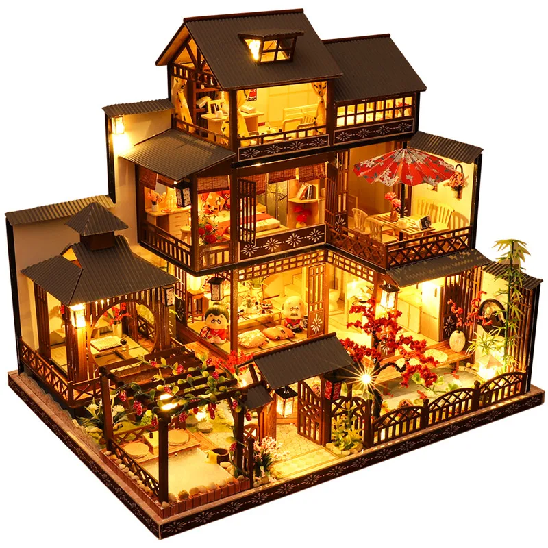 CUTEBEE DIY Dollhouse Kit Wooden Doll Houses Miniature Dollhouse Furniture Kit - £52.32 GBP