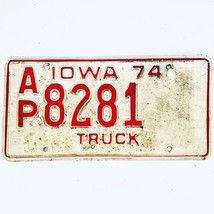 1974 United States Iowa Base Truck License Plate AP 8281 - £14.70 GBP
