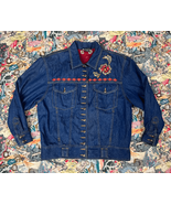 Vtg 1990s Blue Cotton Jean Denim Jacket Sz S/M Western Rodeo Chimayo Des... - $538.91 MXN