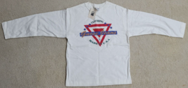 NEW Rare 90s Vintage GUESS Jeans White Long Sleeve T Shirt SZ Kid Small - £16.08 GBP