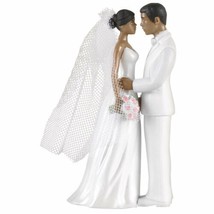 African American Figurine Cake Topper Black White Dress Tux - $10.39