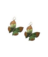 Retro Green Butterfly Earrings Harajuku Punk Insect Drop Earrings Festiv... - $17.71