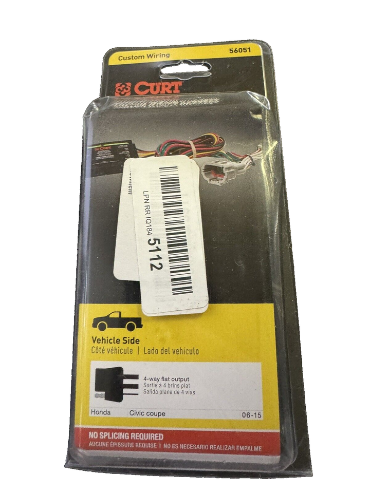 Curt Manufacturing 56051 Vehicle-Side Custom 4-Pin Trailer Wiring Harnes... - $16.60
