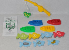 Complete Fisher Price Games Go Fish Fish Catching Color-Matching Fun 061... - $14.99