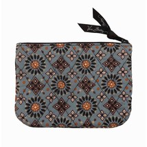 Vera Bradley Makeup Pouch Canyon Pattern Lined Small Zip Closure Quilted Cotton - £9.52 GBP
