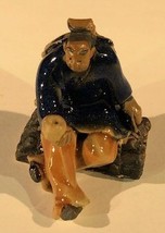 Miniature Ceramic Figurine   Man Holding Cup 2&quot; - £6.35 GBP