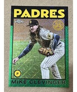 2021 Topps Chrome Silver Pack GREEN #86TC29 Mike Clevinger Padres SN 01/99  - £4.93 GBP