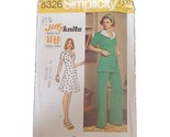 Vtg 1974 Sewing Pattern SIMPLICITY 6326 MINI DRESS Pantsuit Size 14 Bst ... - £10.64 GBP