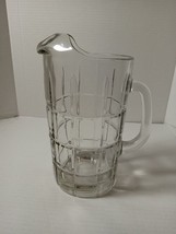 Anchor Hocking Vintage Manchester Heavy Glass Clear Pitcher With handle - $19.79