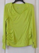 Tangerine Shirred Long Sleeve Running Top Lime Green l Women&#39;s Sz M-L NWT - $300.87 MXN