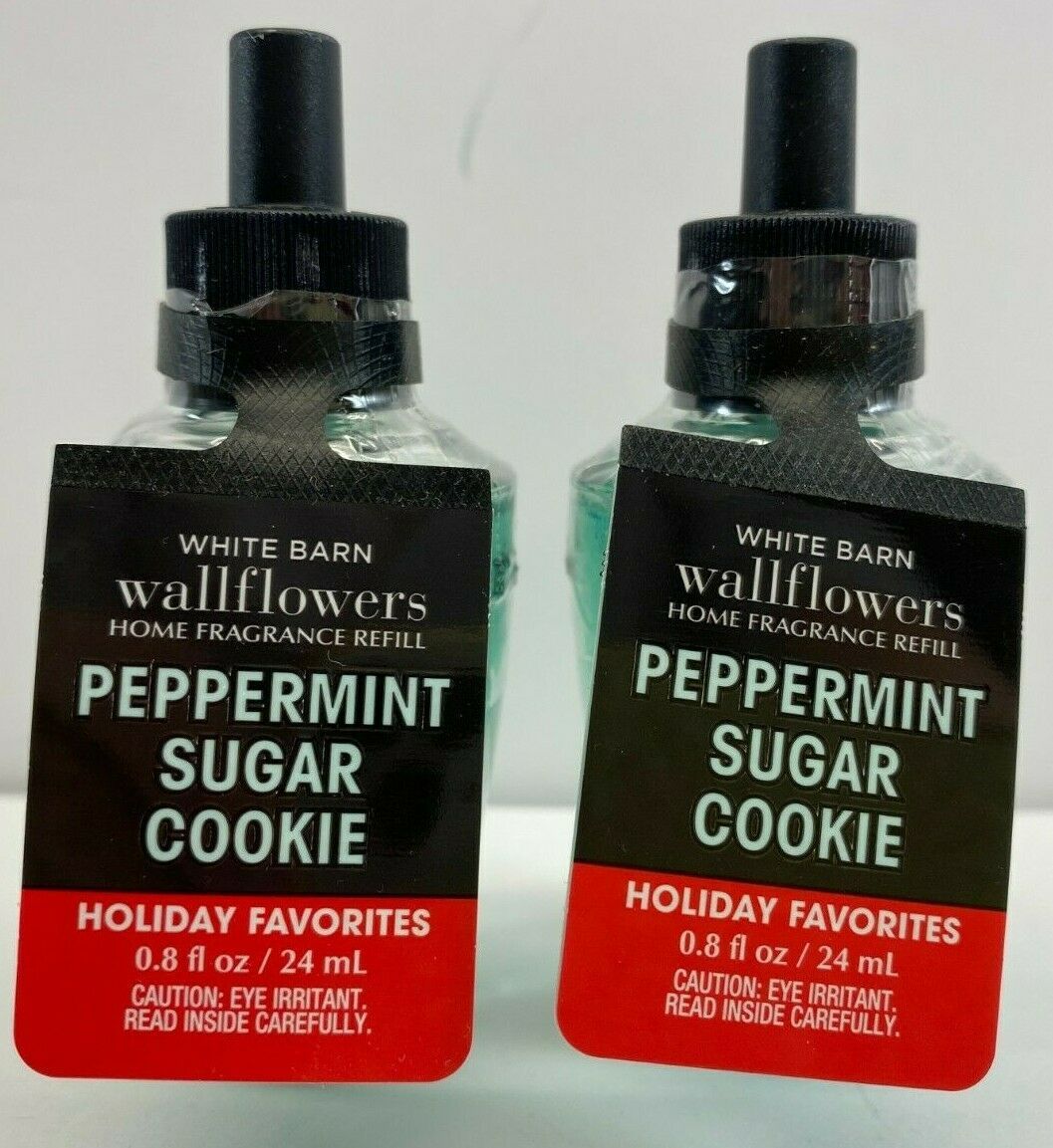 Primary image for LOT 2 Bath & Body Works Wallflower Fragrance Refill Bulb Peppermint Sugar Cookie