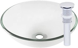 Chrome Novatto Bonificare Glass Vessel Bathroom Sink Set. - £191.65 GBP