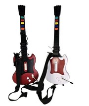 LOT OF 2 Playstation 2 PS2 Guitar Hero Red And White Octane SG Gibson Gu... - $104.94