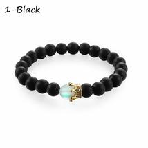 1pc/2pcs Mens Lava Stone His And Her Couples Jewelry Natural Stone Beads Cuff Ba - £7.43 GBP+