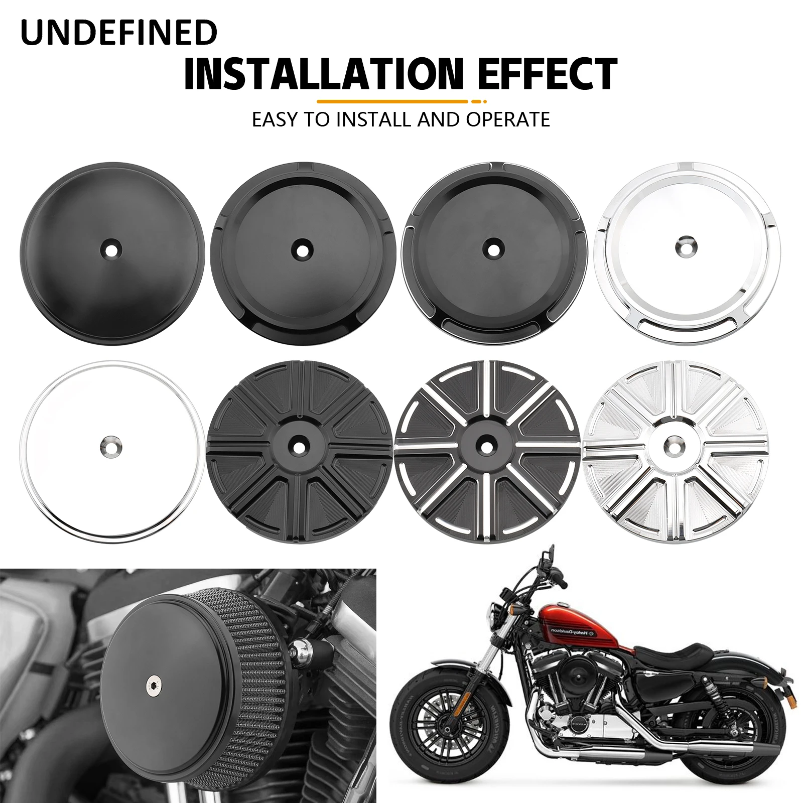 Black Air Cleaner Filter Cover Sucker Stage 1 For Harley Touring Electra... - $41.66+