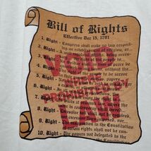 Vintage Bill of Rights Shirt Void Where Prohibited By Law White Men&#39;s L ... - $27.36