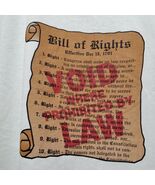 Vintage Bill of Rights Shirt Void Where Prohibited By Law White Men&#39;s L ... - $38.19 CAD