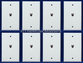 8X Modular Flush Mount Phone WALL PLATE JACK TELEPHONE Line Outlet Cover... - $18.04