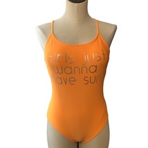 No Boundaries One Piece Swimsuit Girls Just Wanna Have Sun Scooped Back Womens S - £14.46 GBP