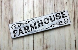 Farmhouse - Handmade Rustic Wood Sign - £9.02 GBP