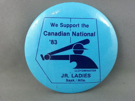 Vintage Local Sports Pin - Canadian Jr Ladies Softball Championship 1983... - $13.45