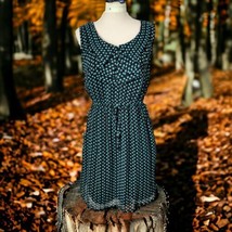 Delia&#39;s Sheer Overlay Dress M Flowy Y2K Vtg Polka Dot Coquette Whimsigot... - $34.64