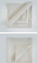 20&quot; x 20&quot; ~ Ivory ~ Oversized Dinner Napkins ~ Cotton Flax/Linen ~ Lace ... - €25,84 EUR
