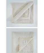 20&quot; x 20&quot; ~ Ivory ~ Oversized Dinner Napkins ~ Cotton Flax/Linen ~ Lace ... - €25,84 EUR