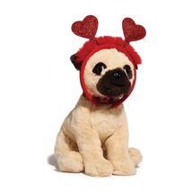 FAO Schwarz 12" Sparklers Plush Pug Toy with Removable Red Heart Boppers - €18,33 EUR