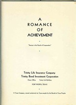 1930&#39;s Trinity Life Insurance Company Souvenir Booklet Fort Worth Texas - £23.98 GBP