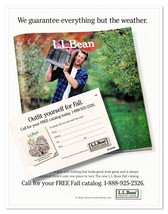 L.L. Bean 1998 Fall Catalog Vintage Full-Page Print Magazine Ad + Mail-Away Card - £7.74 GBP