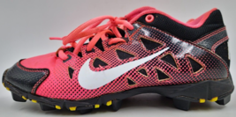 Nike Girls Hyper Diamond Cleats Size 4Y Fastflex Pink Black 684681-600 Shoes - £14.38 GBP