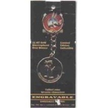Bugs Bunny 50th Anniversary Sylvester Gold Plate Key Chain UNUSED NOT ON CARD - $7.85