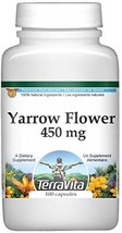 Yarrow Flower - 450 mg (100 capsules, ZIN: 511486) - 2 Pack - $30.10