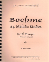 Boehme 24 Melodic Studies for Bb Trumpet - Dr. James Klages Series (JK2A) - £7.99 GBP