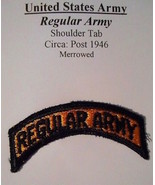 U.S. ARMY ( REGULAR ARMY )  SHOULDER TAB,  ( WW2 ) MERROWED  LOT 142 - £3.67 GBP