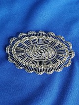 Vintage Art Deco Sterling Silver 925 Diamond Cut Marcasite Large Pin Brooch - $4,442.53 MXN