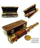 Antique Maritime Handheld Brass Telescope 24&quot; Spyglass Scope With Wooden... - $47.69