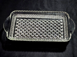 Vintage ANCHOR HOCKING Cranberry Serving Tray WEXFORD Trinkets Jewelry C... - $185.24 MXN