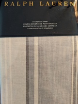 Ralph Lauren Oakview White/Cloud Blue Stripe Pillow Sham Standard - $38.00