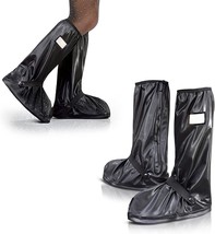 PVC Black Outdoor Waterproof Shoe Covers 13.4&quot; for Men Women 20 Pairs Re... - £97.91 GBP