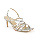 Kaleidoscope Silver Strappy Heeled Sandals UK 9 (F321) - $59.89